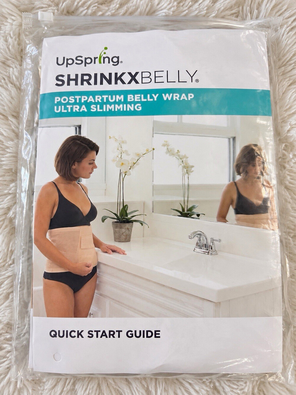 UpSpring Shrinkx Belly Postpartum Belly Wrap Slimming Beige small/medium